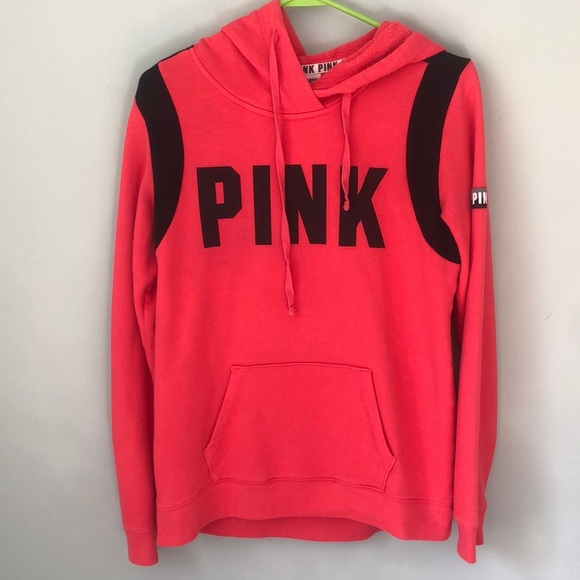 PINK Victoria's Secret Jackets & Blazers - PINK Victoria’s Secret Coral Black Hoodie